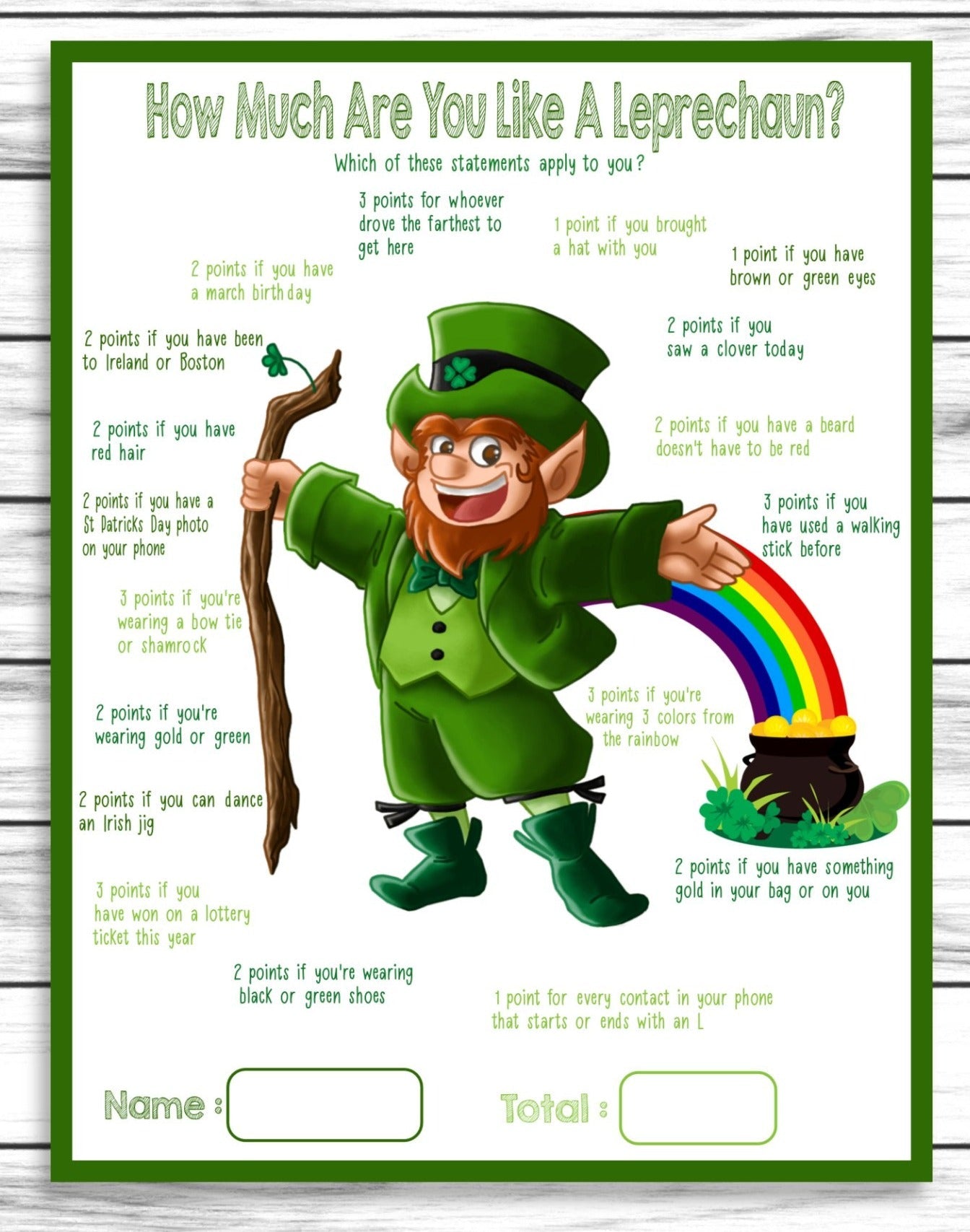 St Patricks Day Game, Saint Patricks Day Activity, St Paddys Party Game, Leprechaun Game, Printable Or Virtual Game, Instant Download