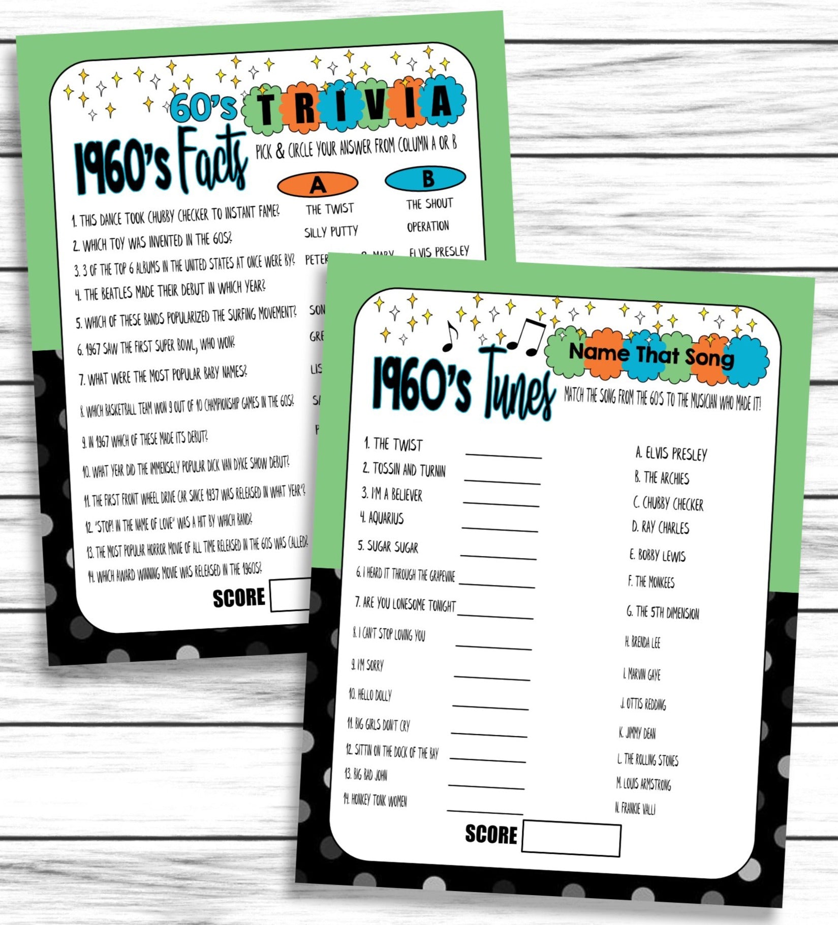 60th Anniversary Party Games, 1960s Wedding Anniversary,Virtual or Printable Games