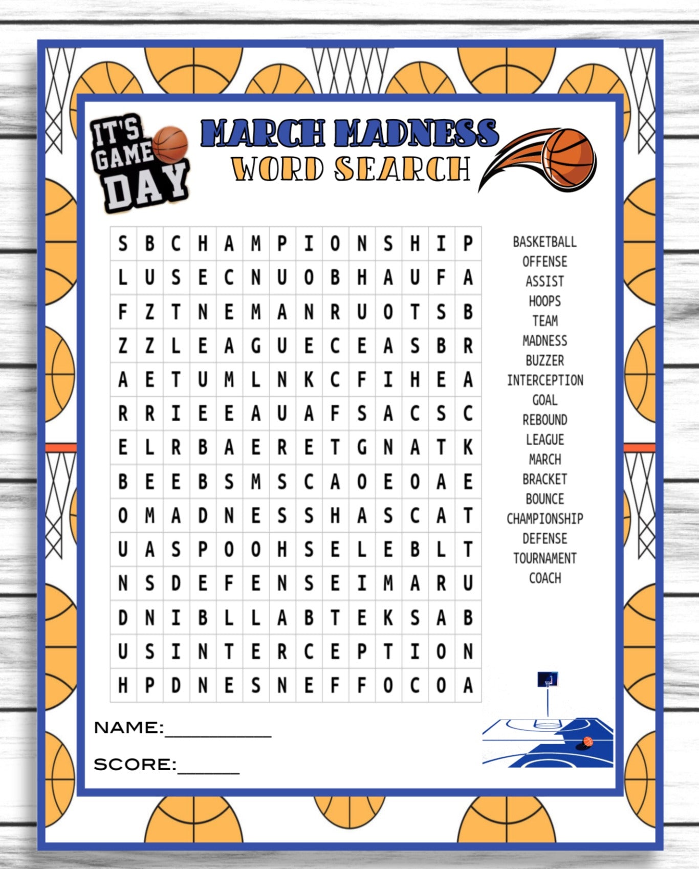 Final Four March Madness Party Game Word Search, College Basketball Word Game, NCAA Word Find, Printable Or Virtual Game, Instant Download