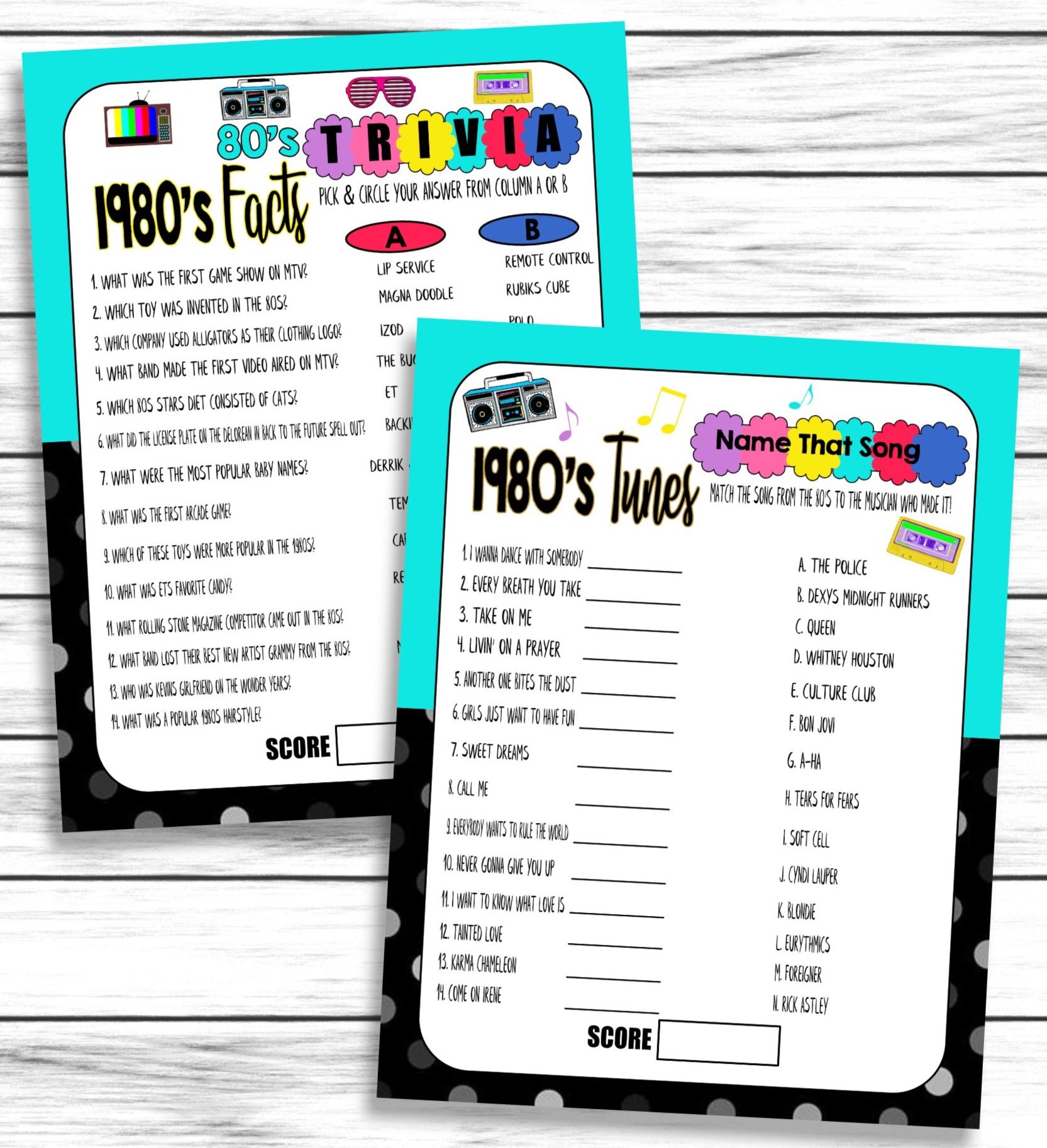 40th Anniversary Party Games, 1980s Wedding Anniversary,Virtual or Printable Games