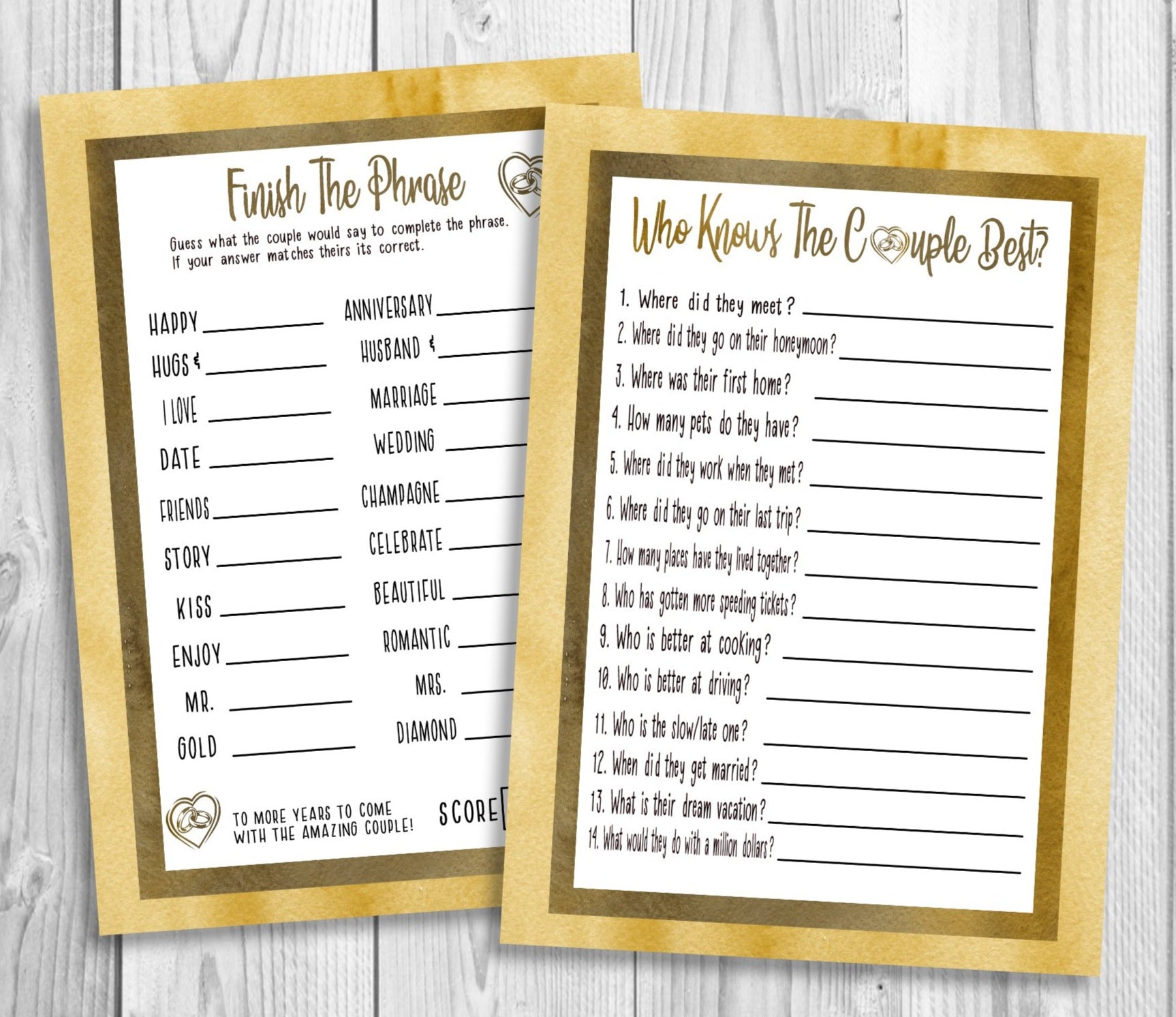 5th, 10th, 15th, 20th, 25th Anniversary Party Games, Wedding Anniversary,Virtual Zoom Or Printable Games