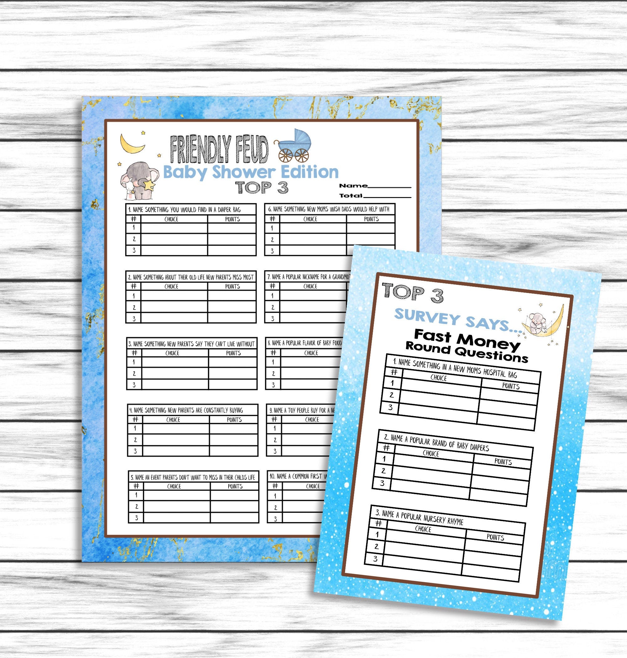 Baby Family Feud Games, Baby Shower Trivia Game, Boy Baby Shower Games,Baby Shower Activity, Couples Baby Shower Game, Instant Download